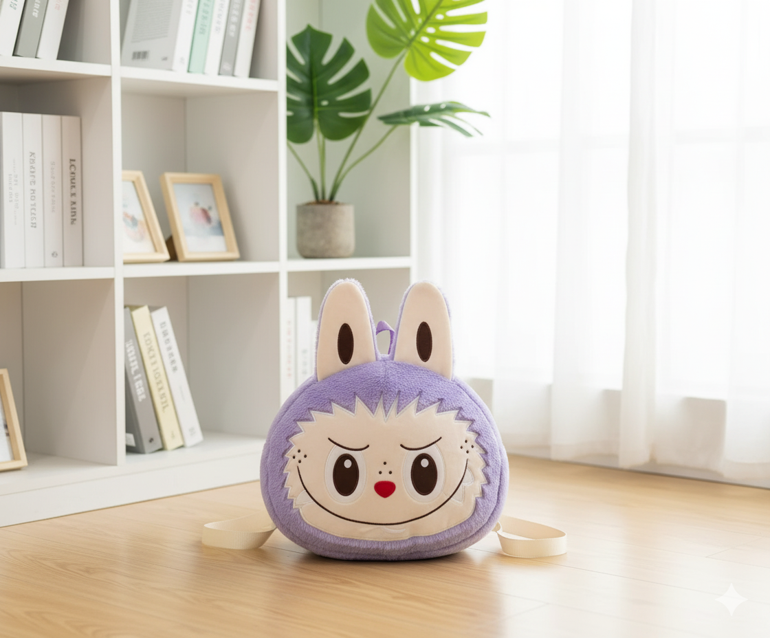 Morral Labubu 3D – Felpa Kawaii con Estilo Propio
