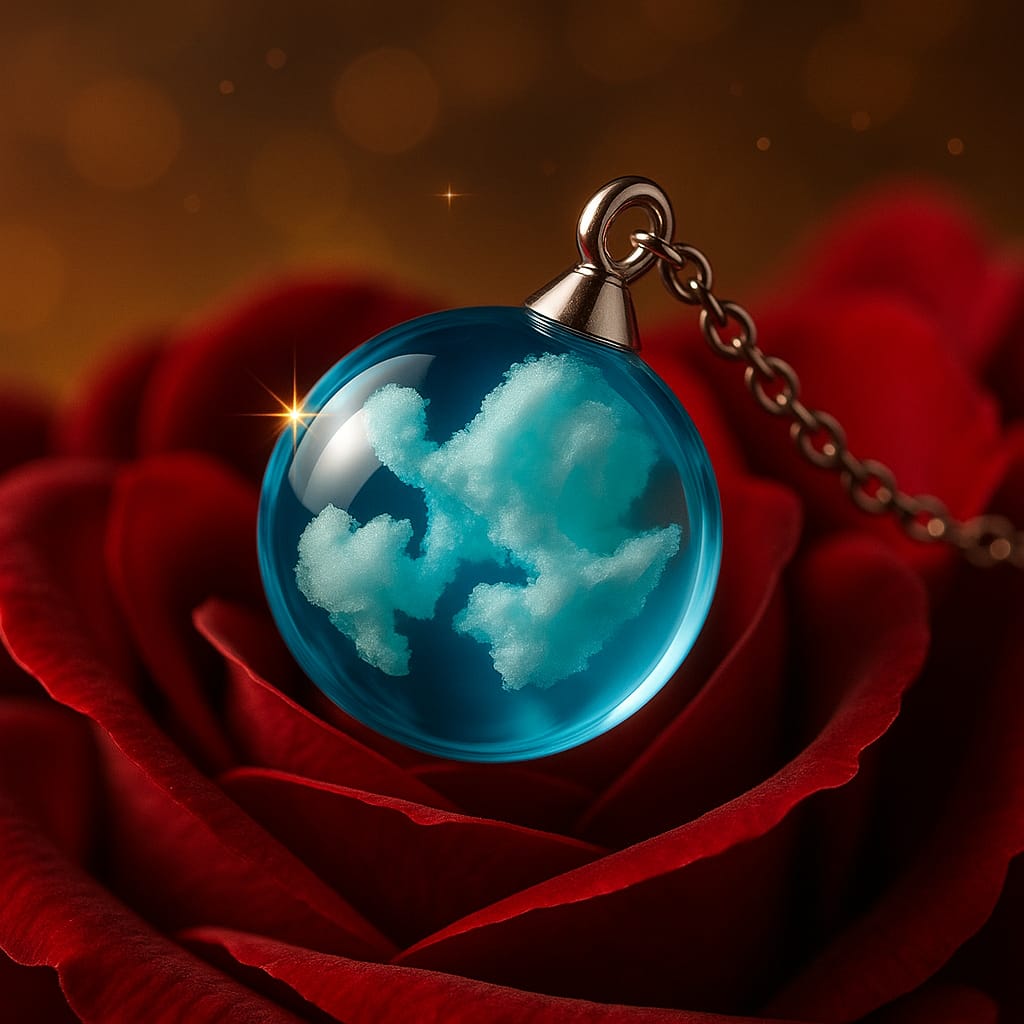 Collar Cielo Eterno – Un pedacito del cielo colgando de tu cuello.