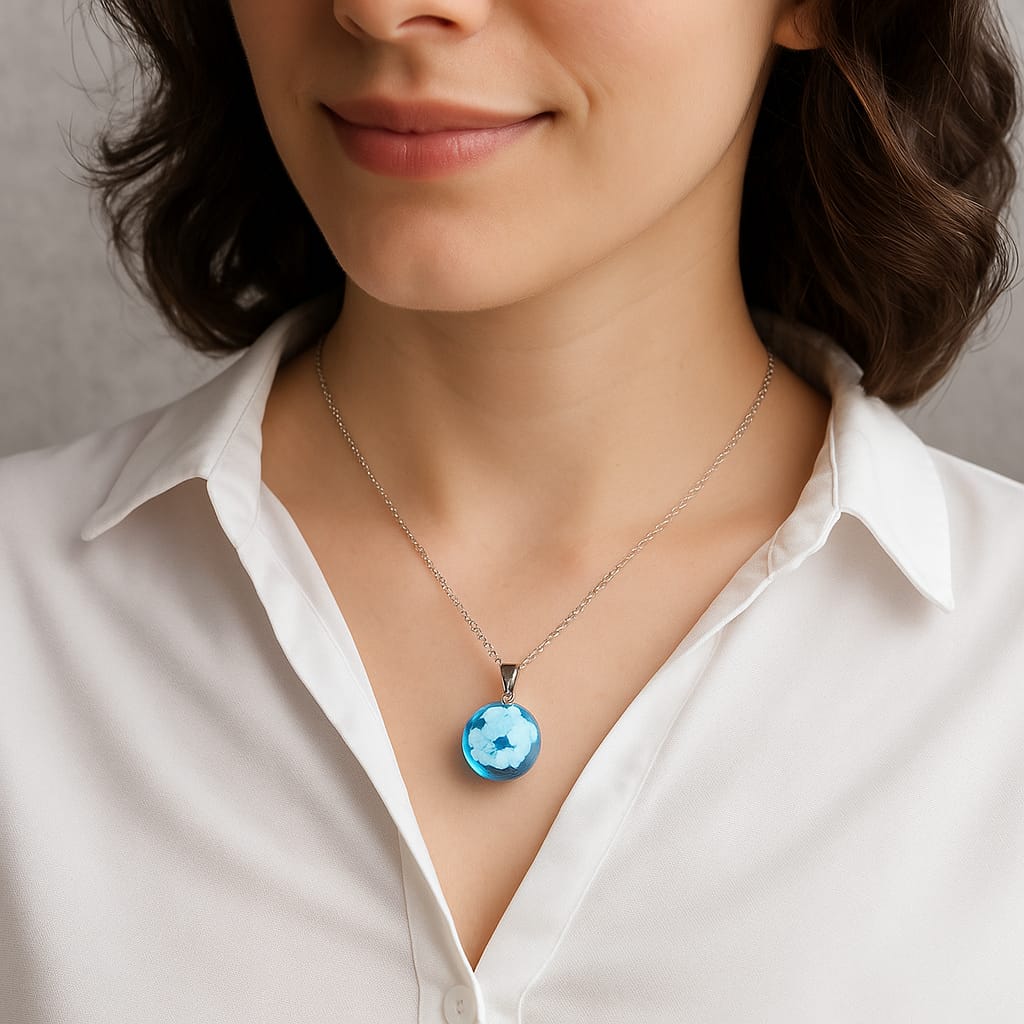 Collar Cielo Eterno – Un pedacito del cielo colgando de tu cuello.