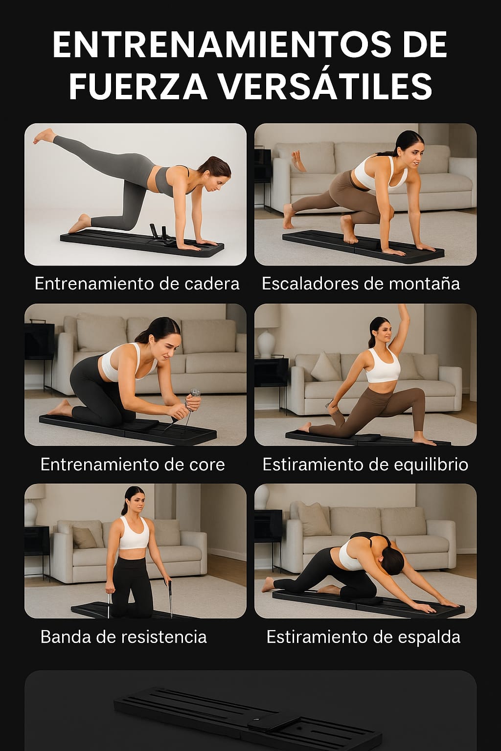Tabla de Pilates Multifuncional: Tonifica, fortalece y entrena sin salir de casa