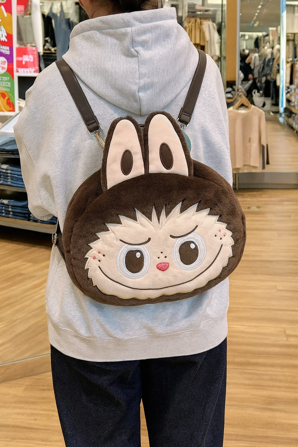 Morral Labubu 3D – Felpa Kawaii con Estilo Propio