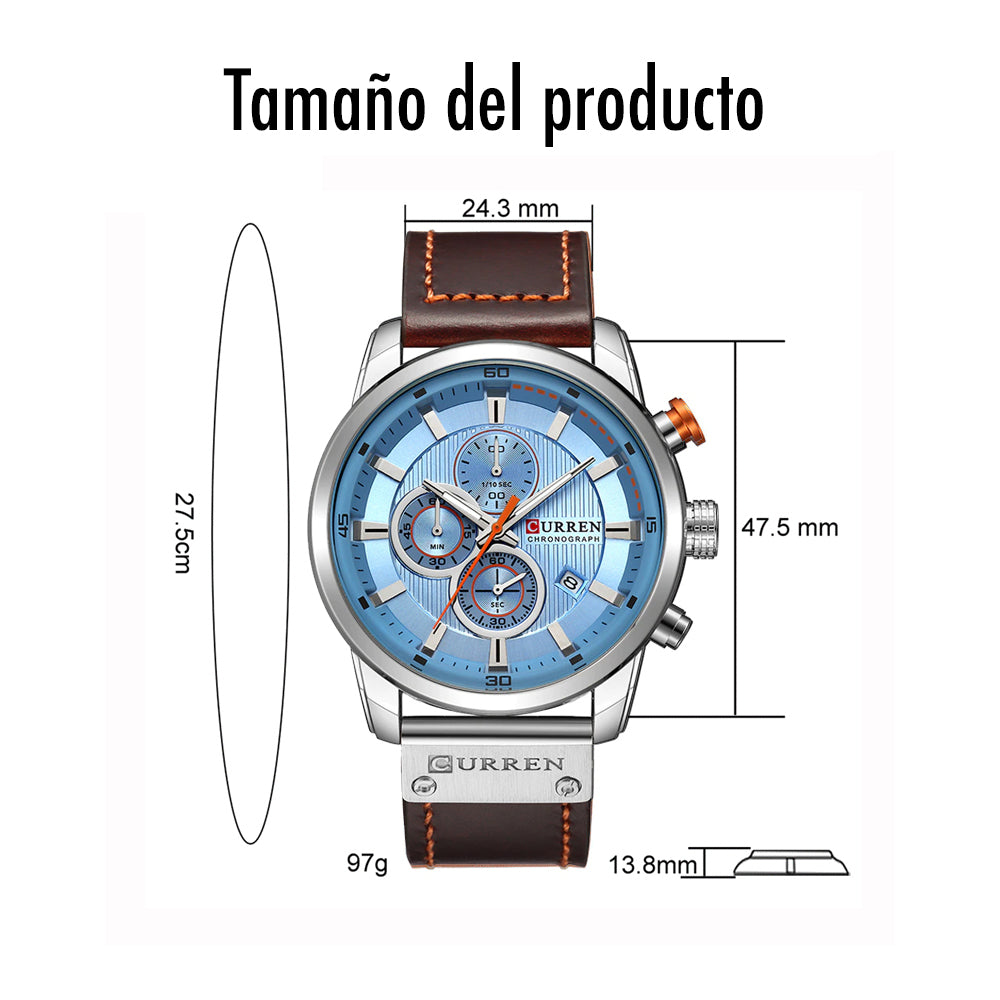 Reloj Curren® 8291 para Hombre – Pulso de Cuero Elegante.