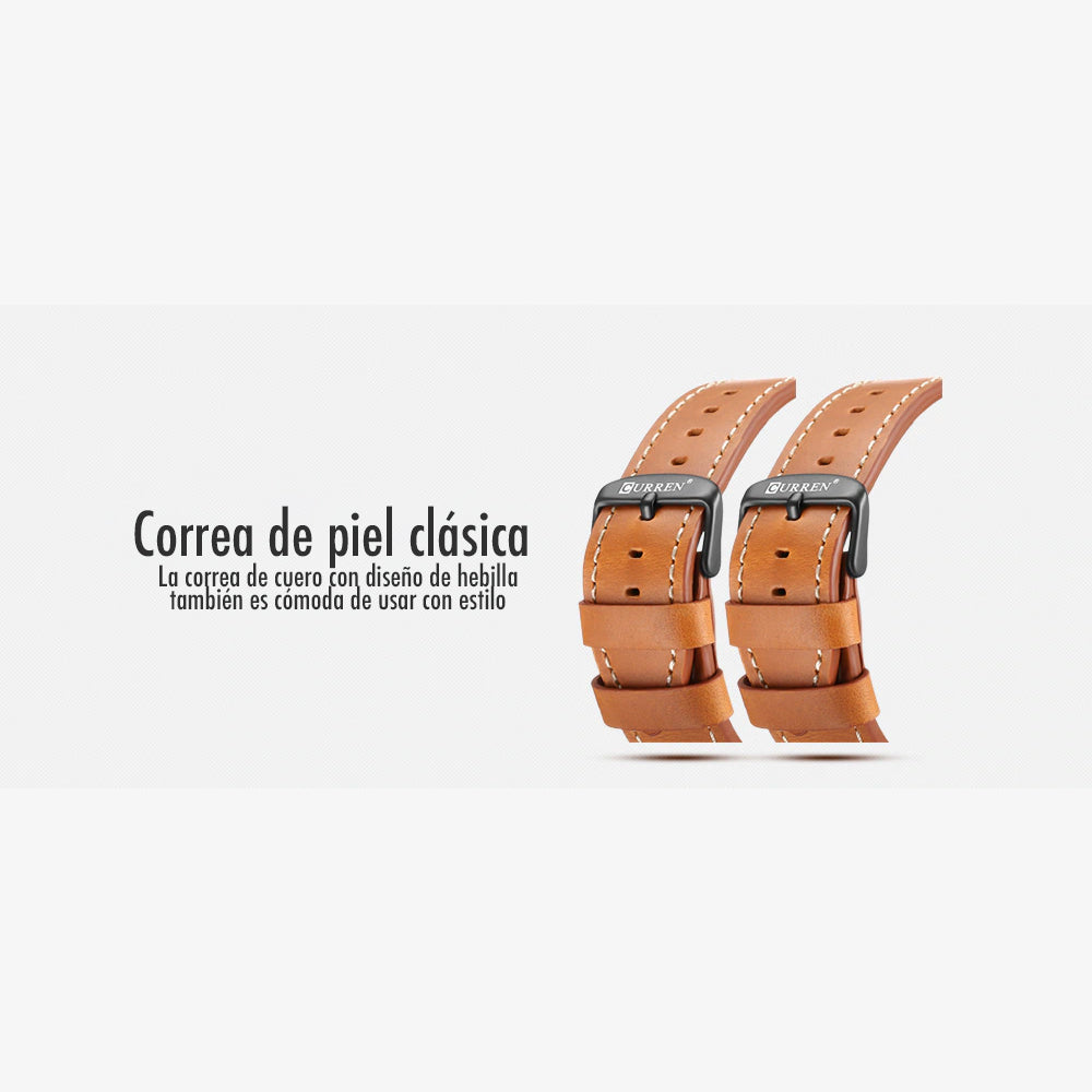 Reloj Curren® 8291 para Hombre – Pulso de Cuero Elegante.