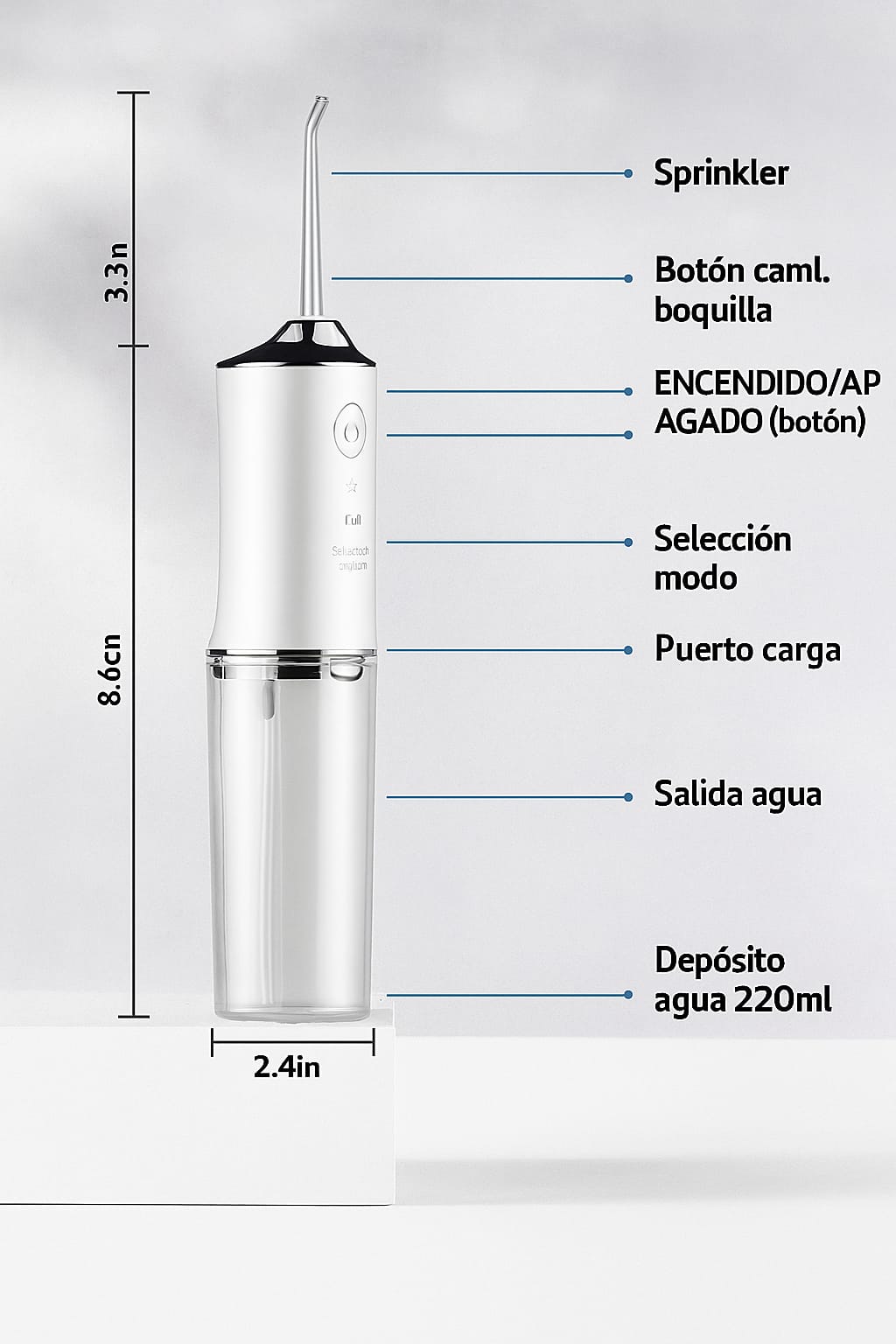 Irrigador Oral Profesional USB – Higiene Completa en 3 Modos