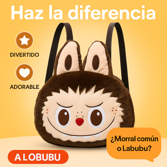 Morral Labubu 3D – Felpa Kawaii con Estilo Propio