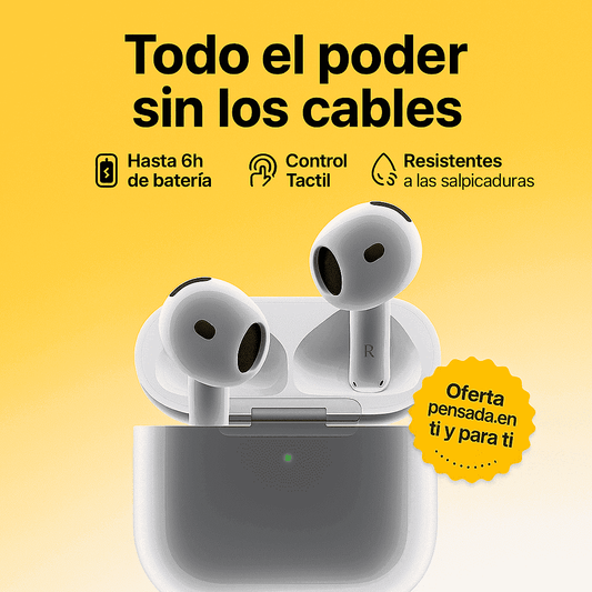 Vive la experiencia Apple sin pagar de más. AIRPODS 4.  🎧