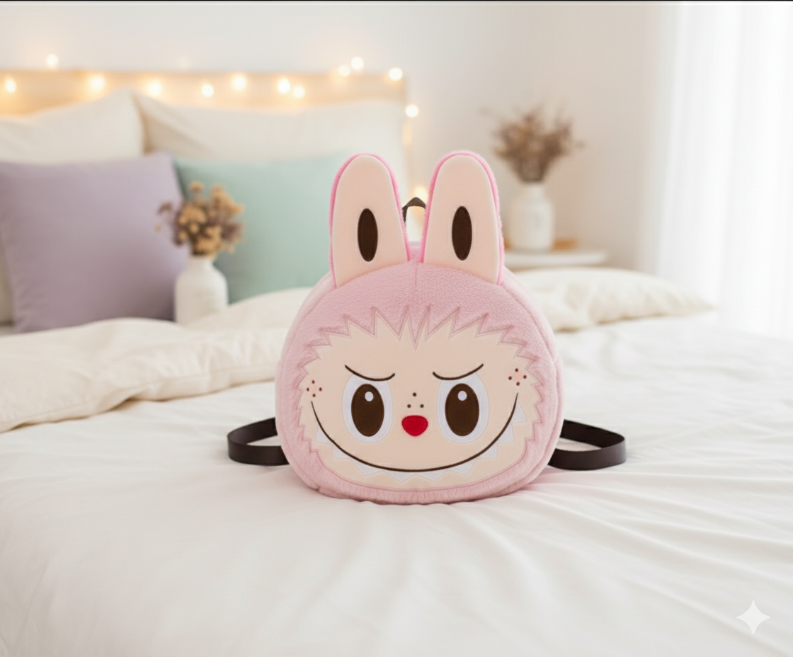 Morral Labubu 3D – Felpa Kawaii con Estilo Propio