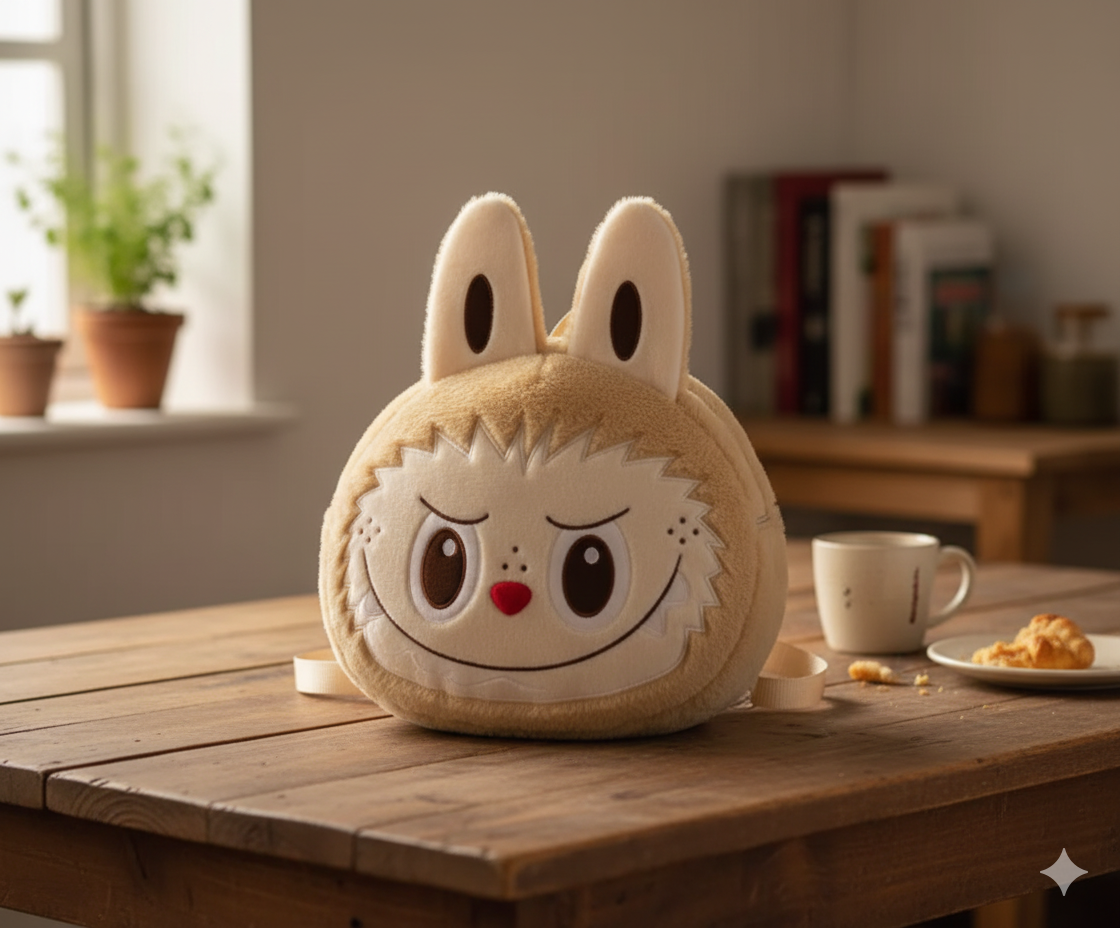 Morral Labubu 3D – Felpa Kawaii con Estilo Propio