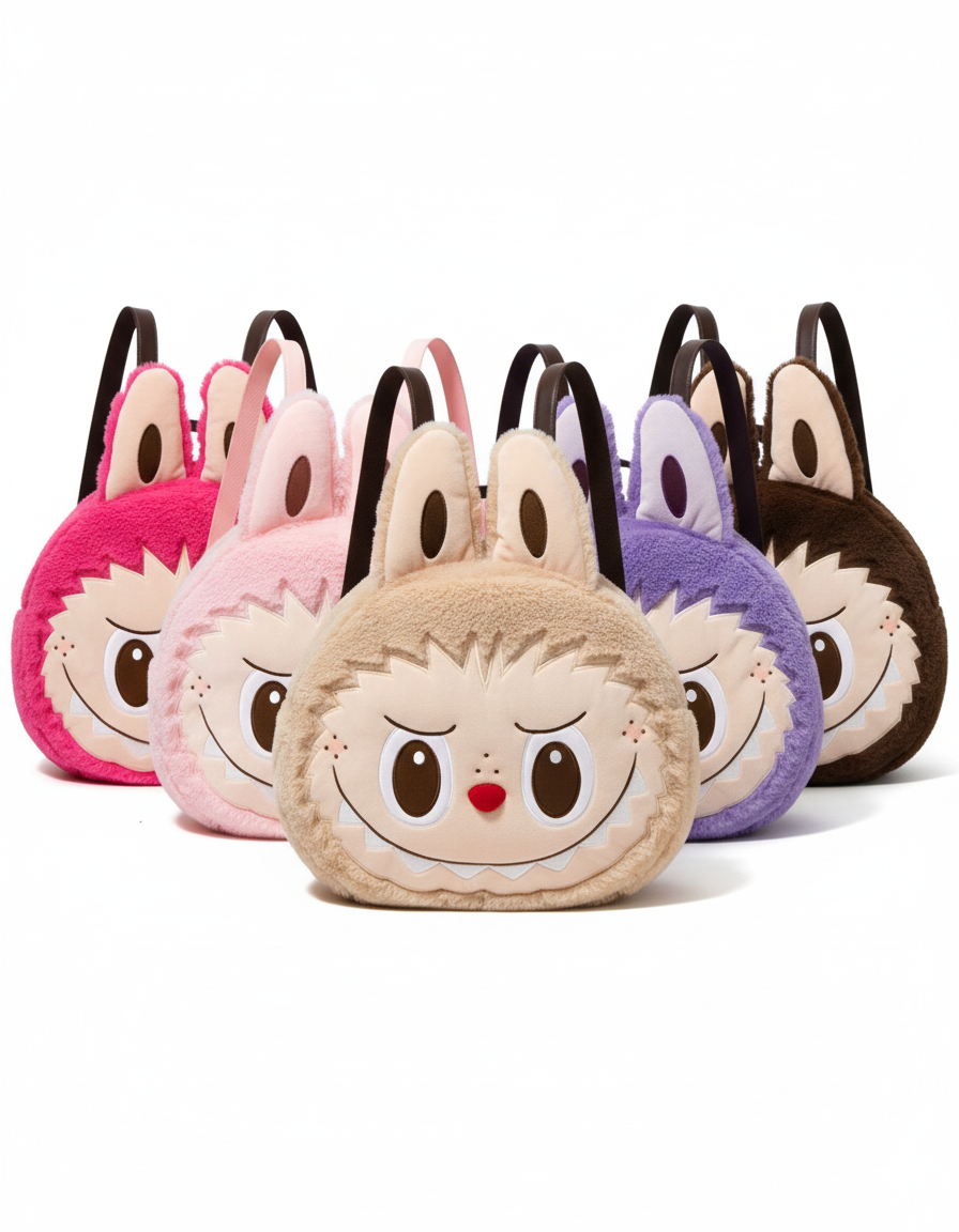 Morral Labubu 3D – Felpa Kawaii con Estilo Propio