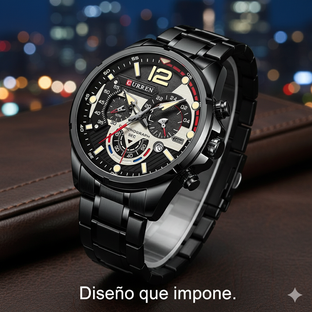 Reloj Curren 8395 Cronógrafos Acero inoxidable. El reloj que combina fuerza y elegancia