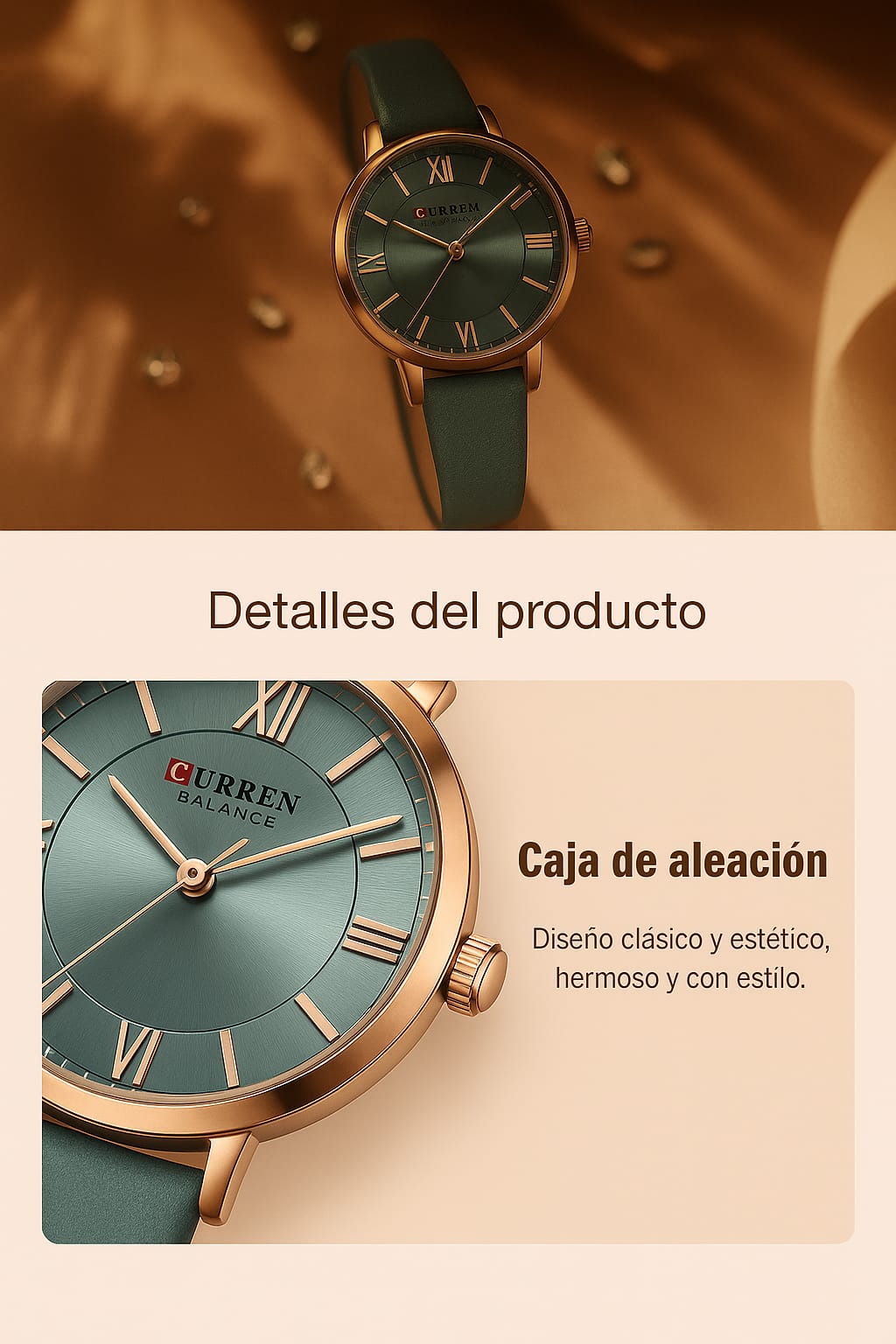 Reloj Curren 9079 – Elegancia casual que acompaña tu día