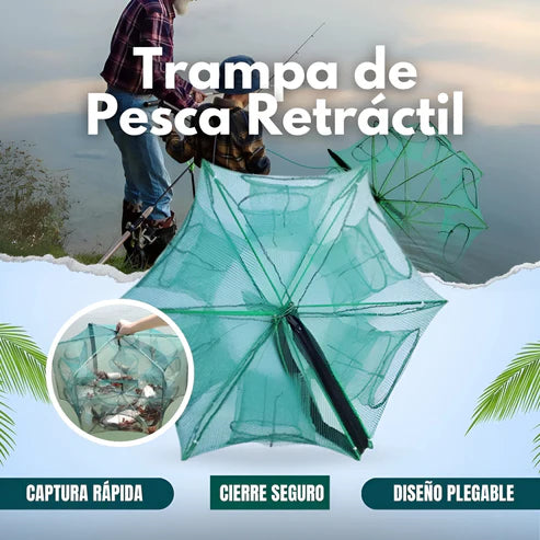 🐟 Trampa de Pesca Retráctil – Plegable, Segura y Lista para Capturar Más
